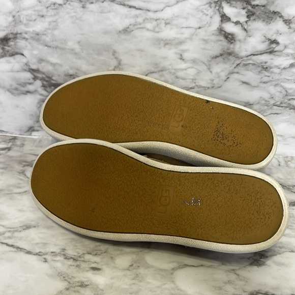 UGG Jass Slip On Suede Sneakers Shoes Gold Brown Chestnut Womens Sz 9 - Picture 10 of 14